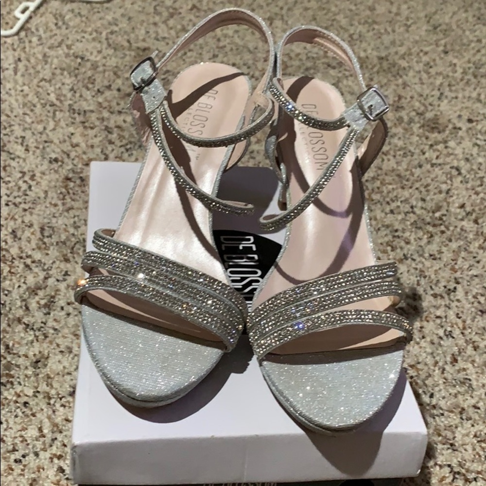 Silver Shimmer Heels
